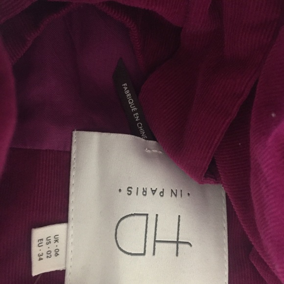 Anthropology HD in Paris Fuchsia Corduroy Dress  2 - Picture 7 of 8